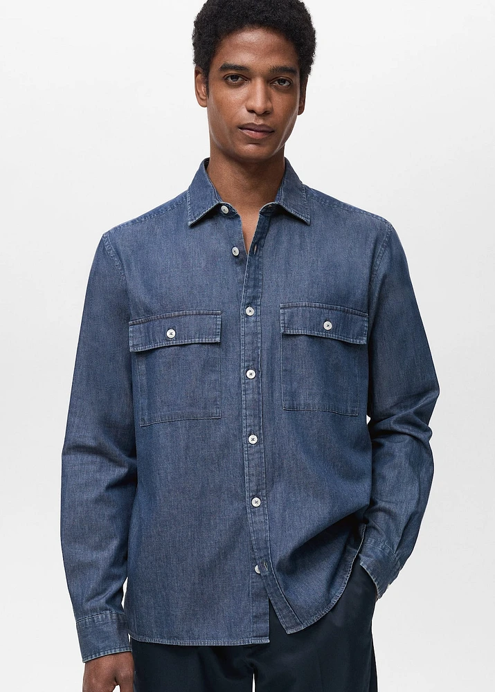 100% cotton chambray shirt