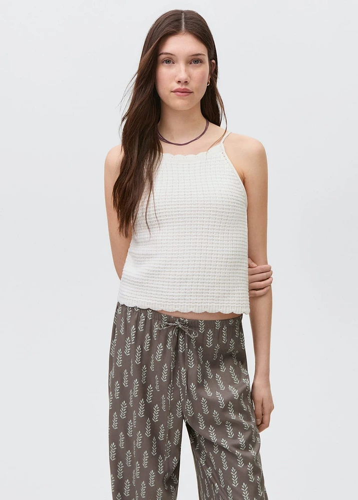 Printed straight pants