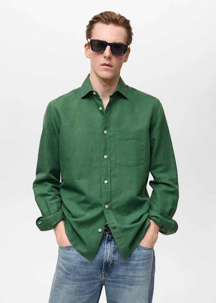 Pocket linen shirt
