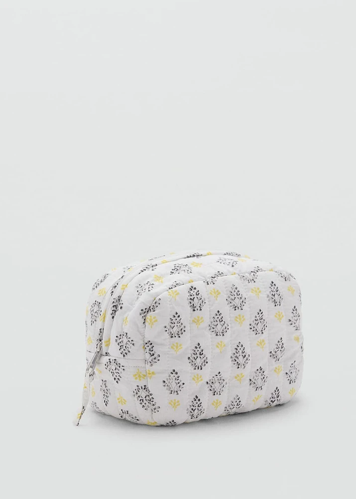 Quilted cosmetic bag
