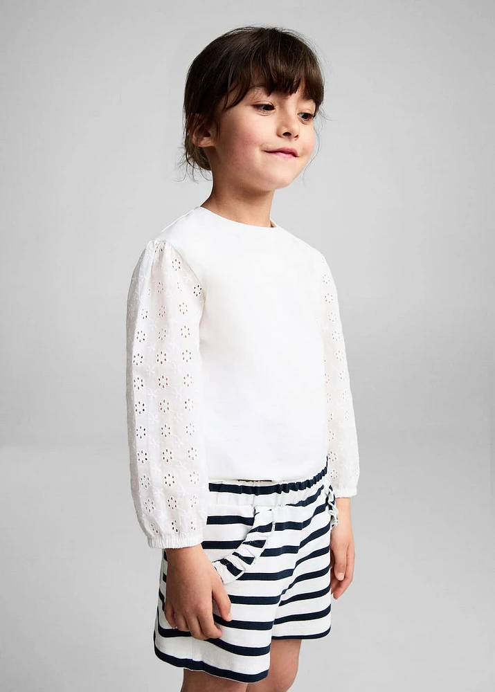 Stripe-print shorts