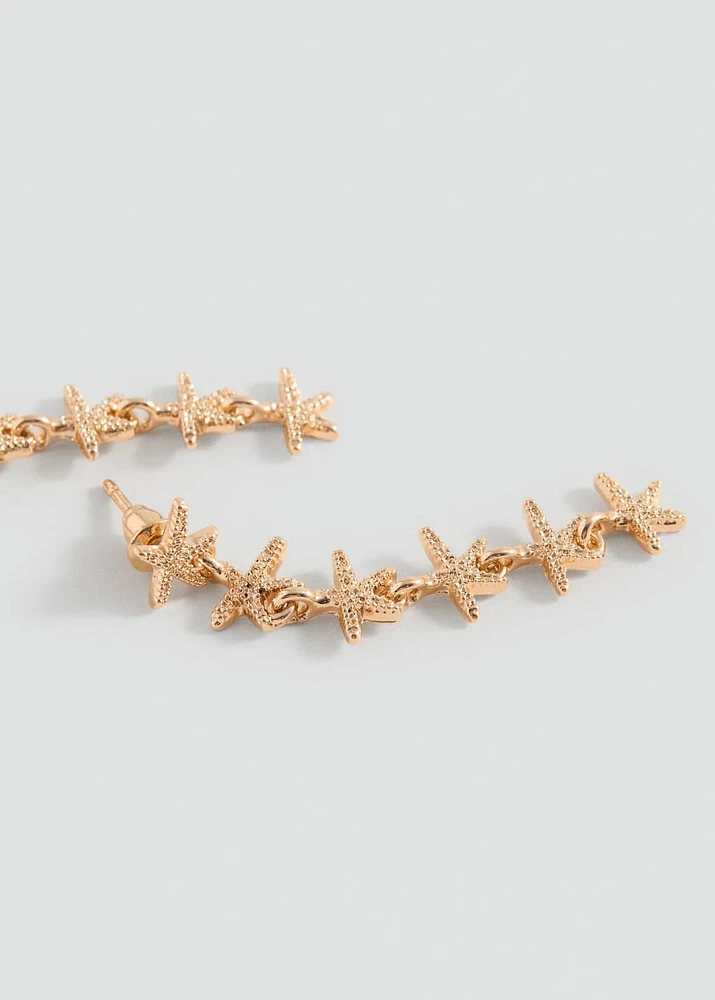Long star earrings