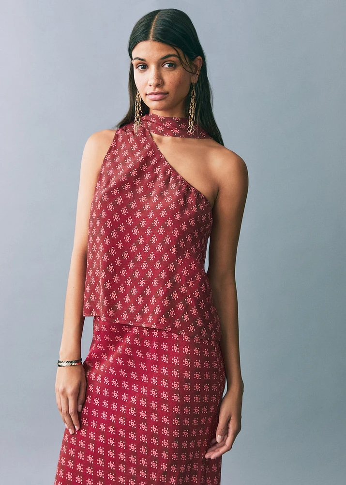 Printed long skirt