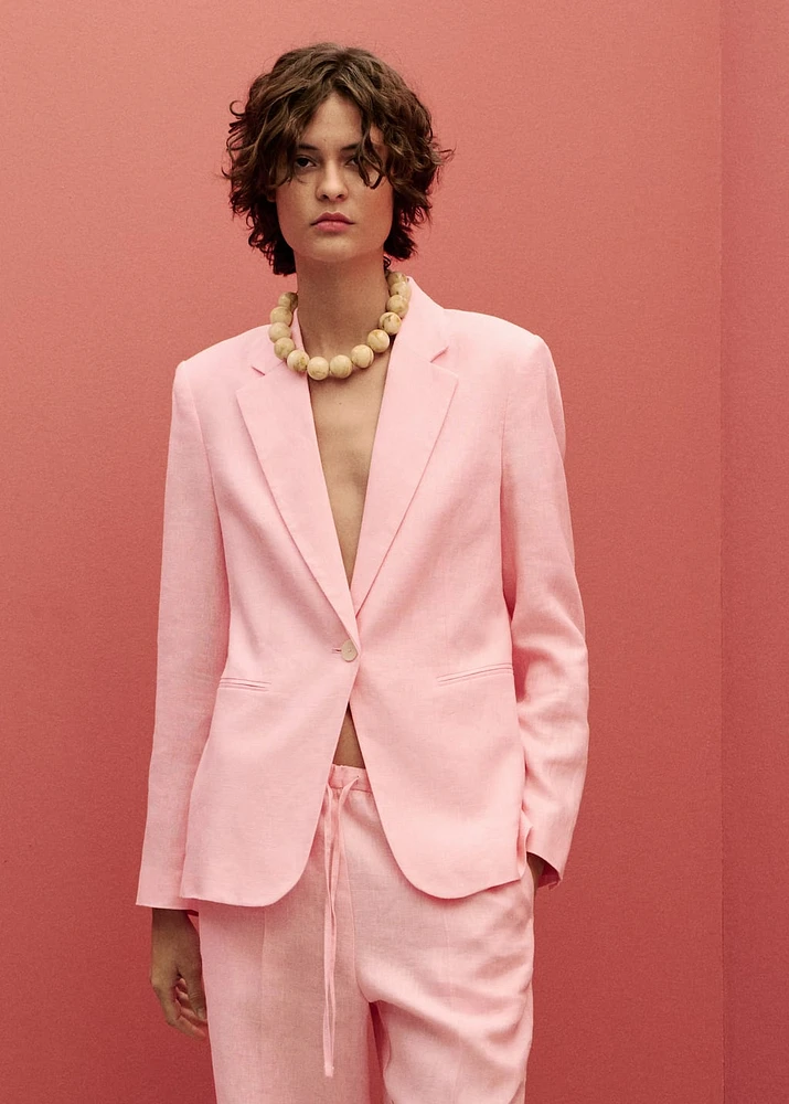 Linen suit blazer