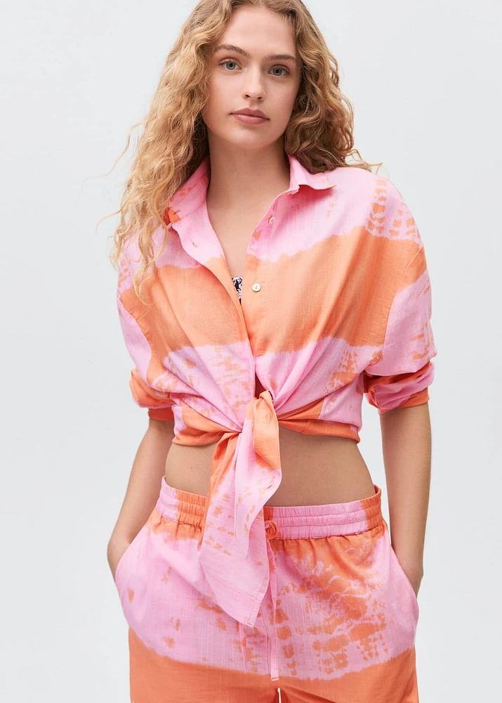 Printed oversize shirt