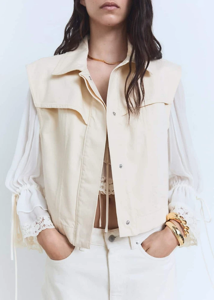 Denim-effect vest