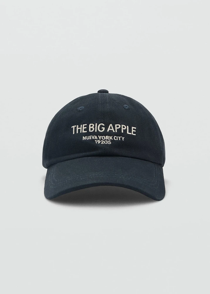 Embroidered canvas cap