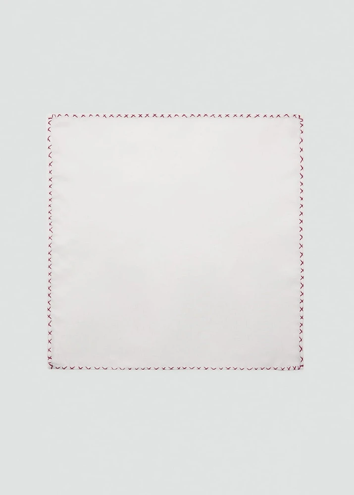 100% silk embroidered pocket handkerchief