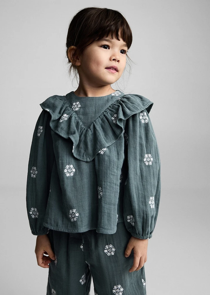 Ruffles printed blouse