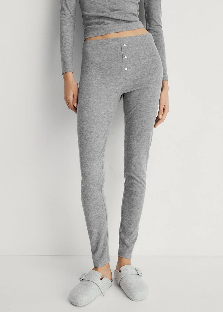 Long rib-knit pants