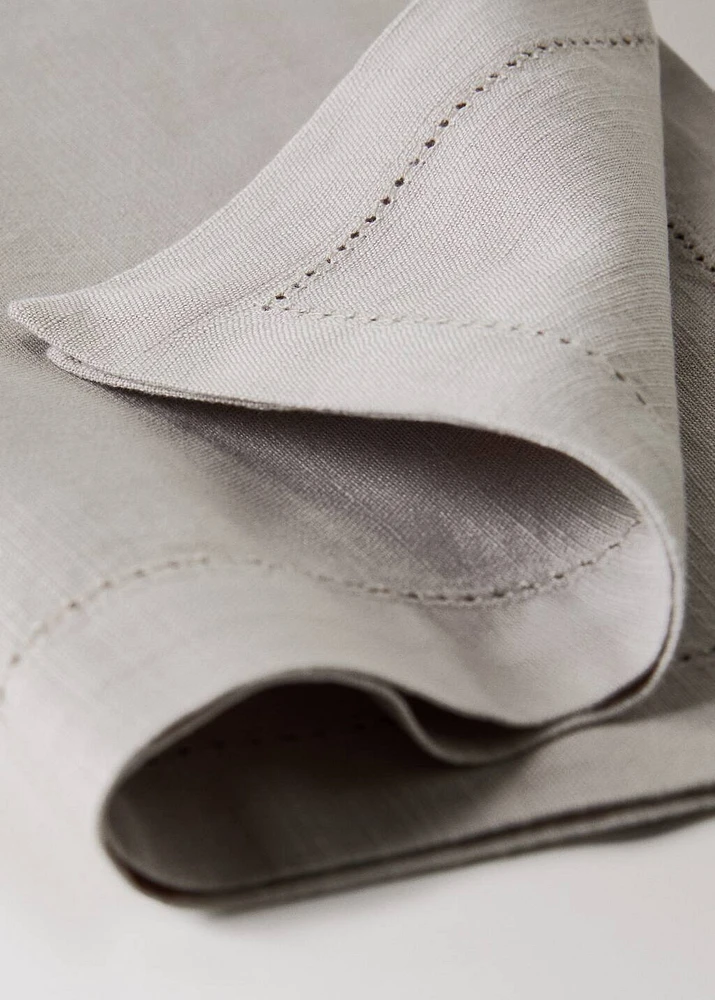 Cotton napkins with hemstitch