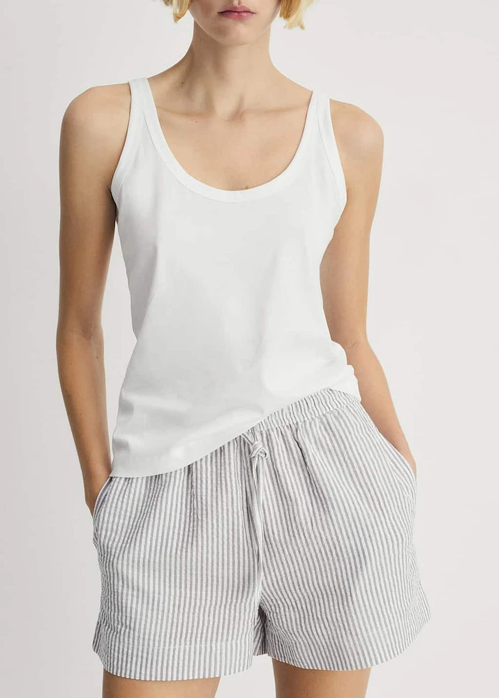 Striped two-piece pajamas