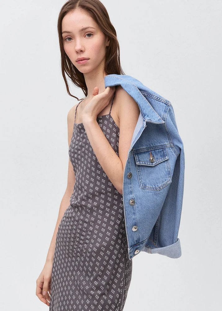 Long printed dress