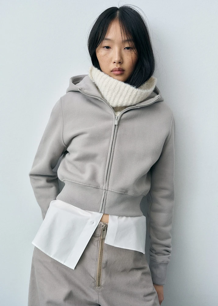 Cropped sweatshirt hoodie