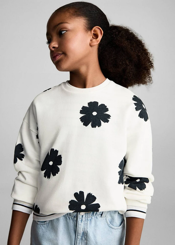 Floral print sweatshirt