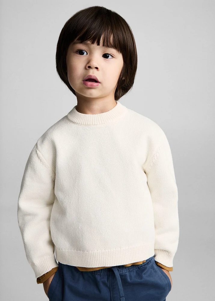 Knitted cotton sweater