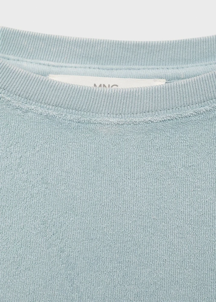 Terry cotton overdyed sweatshirt
