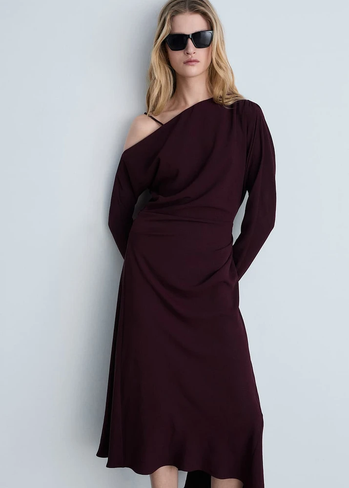 Asymmetrical midi-dress