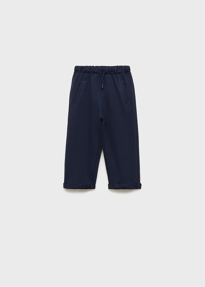 Knit jogger-style pants