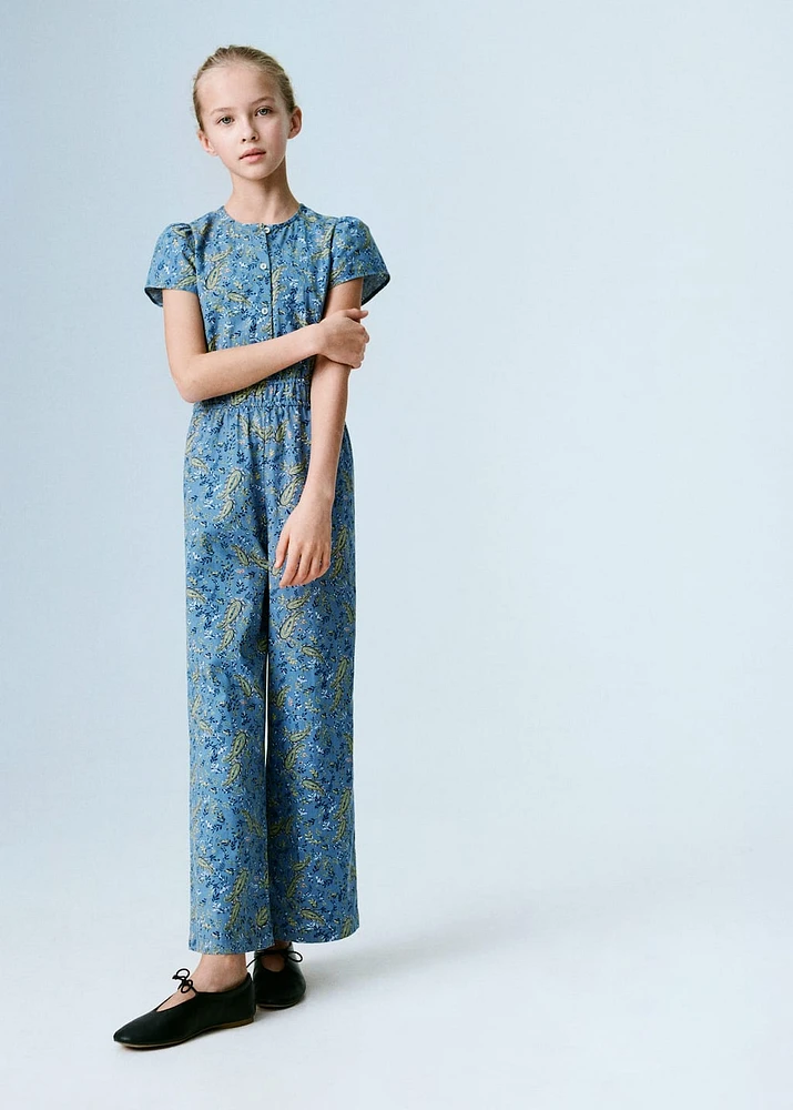 Cotton print jumpsuit
