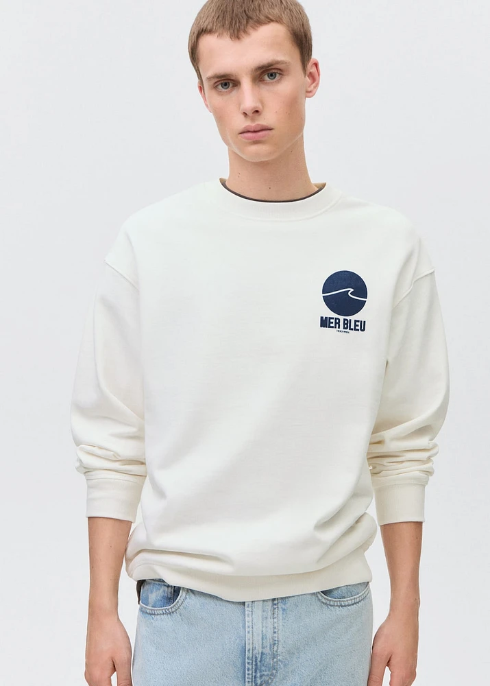 Message cotton sweatshirt