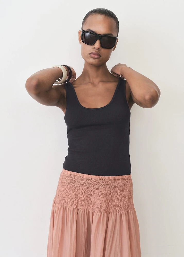 Cotton top with wide straps
