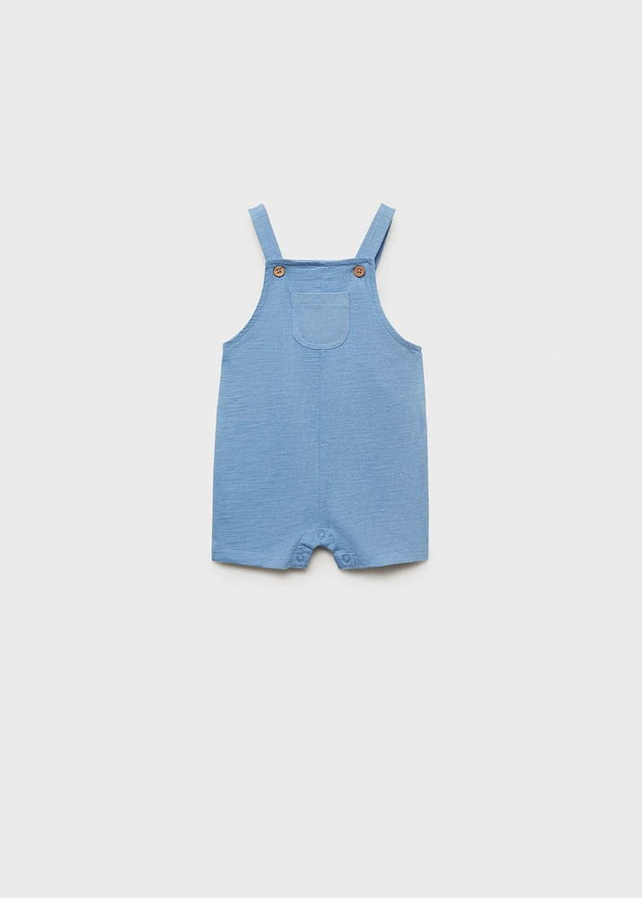 Short cotton dungarees