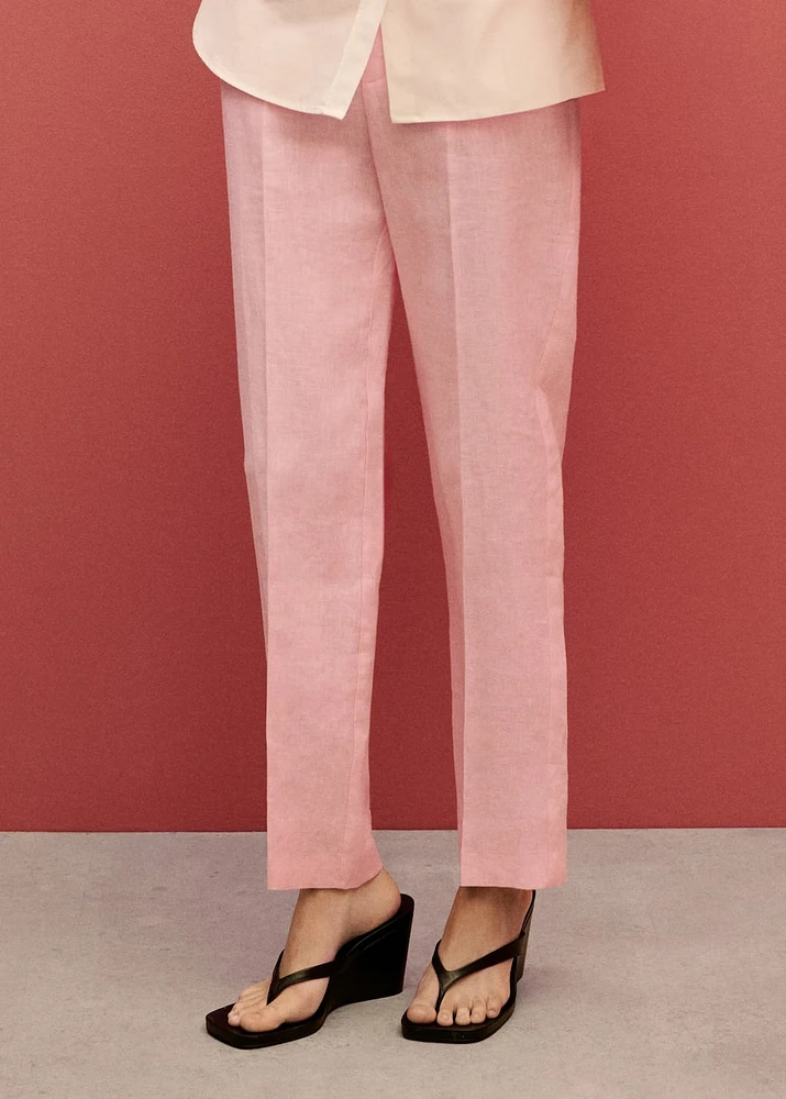 Linen suit trousers