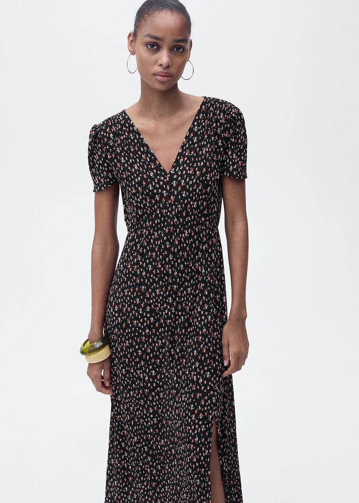 Printed midi-dress