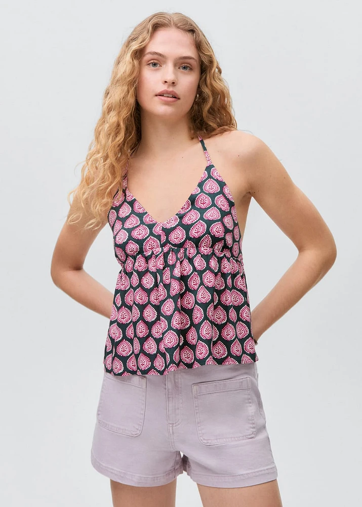 Bow print top
