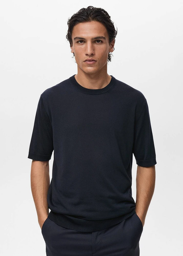 Fine-knit lyocell t-shirt
