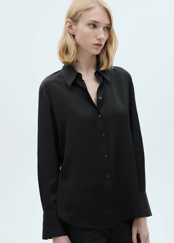 Satin finish flowy shirt