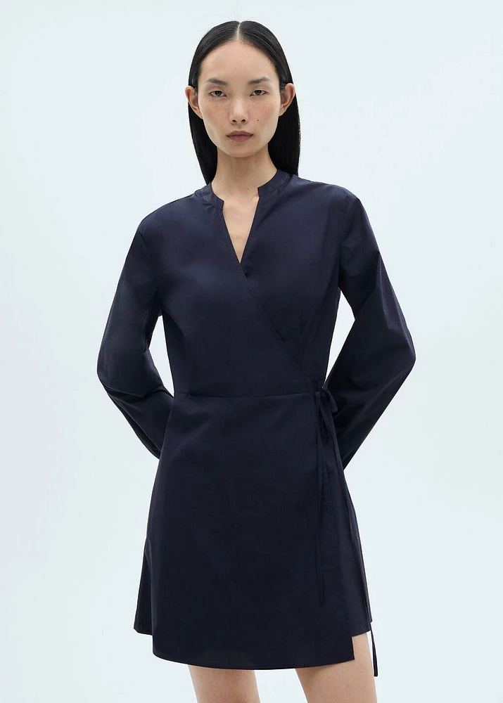 Cotton wrap dress