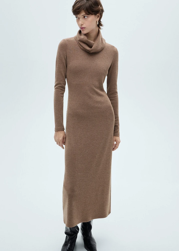 Knitted turtleneck dress