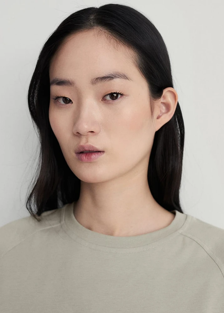 Cotton sweatshirt with soft finish