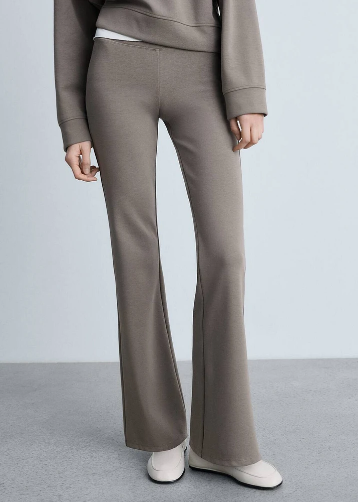 Flared knitted pants