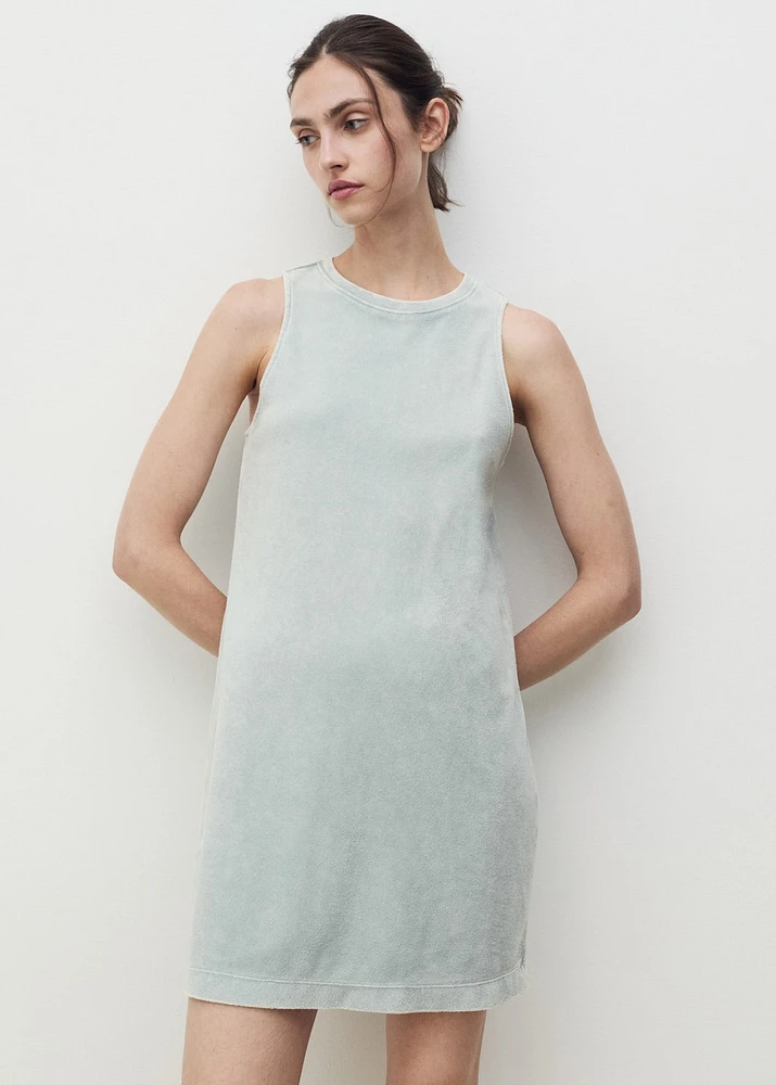 Overdyed terry cotton nightgown