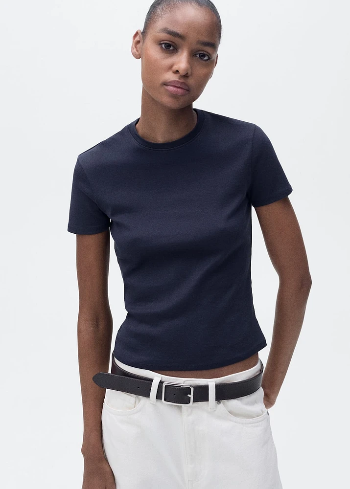 Fitted cotton t-shirt