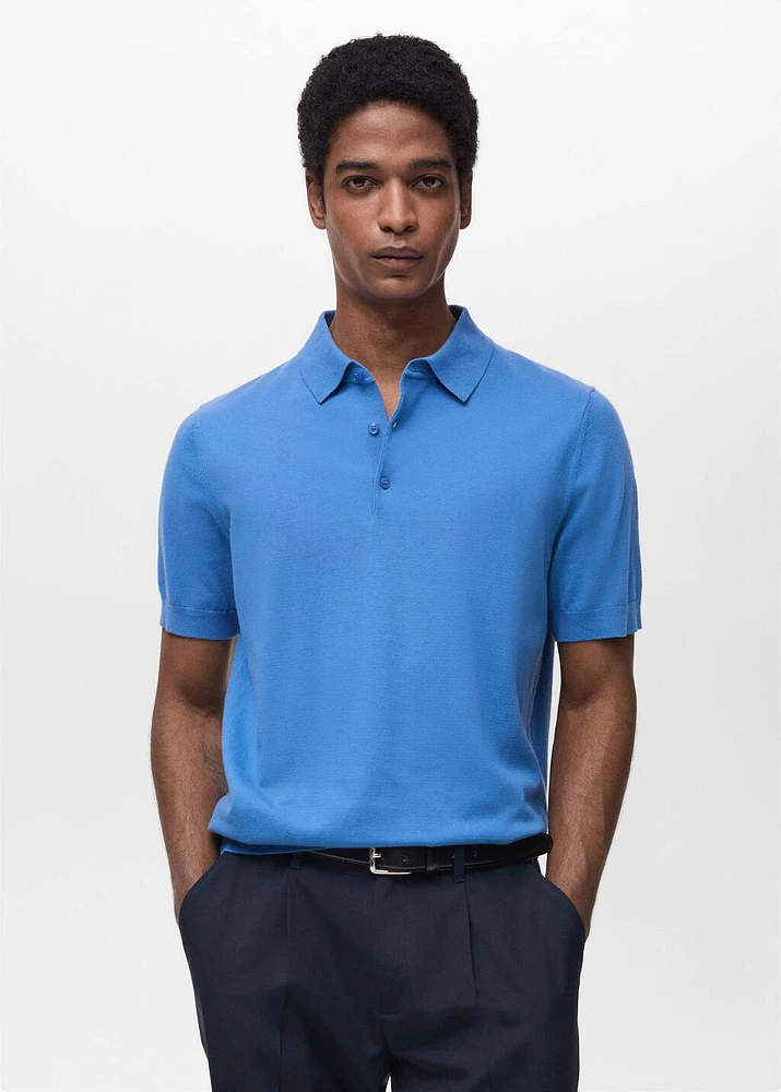 100% cotton fine-knit polo shirt