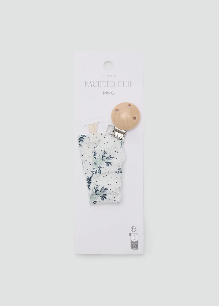 Printed brooch pacifier holder