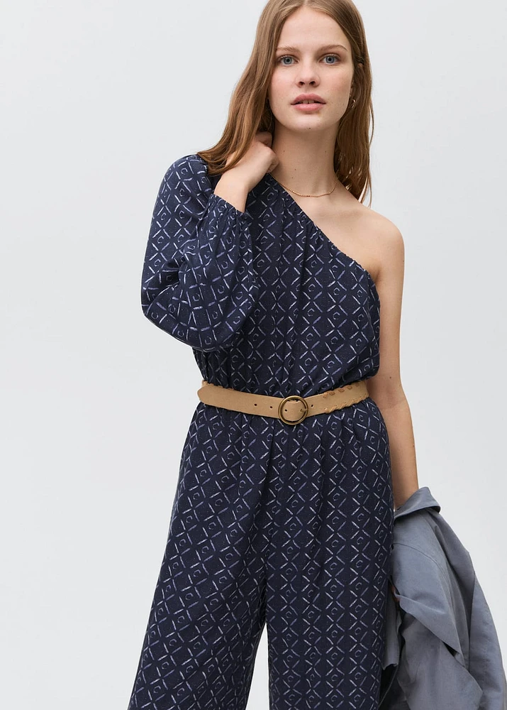 Asymmetric long jumpsuit