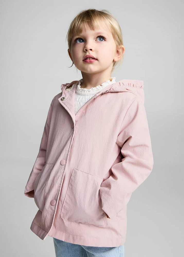 Raincoat hooded jacket