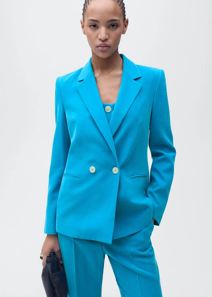 Straight-fit suit jacket