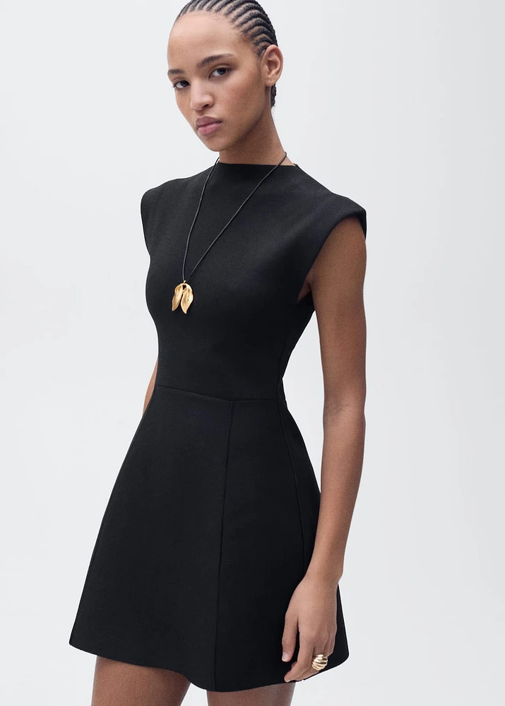 Short flared knitted dress