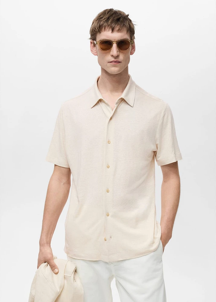 Regular-fit linen shirt