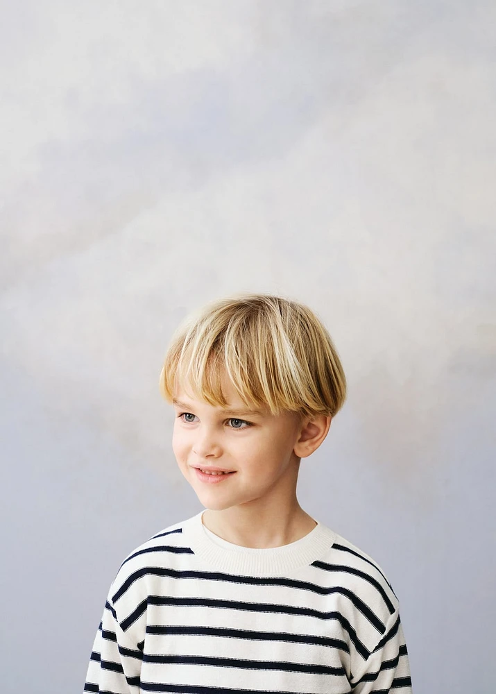 Striped cotton sweater