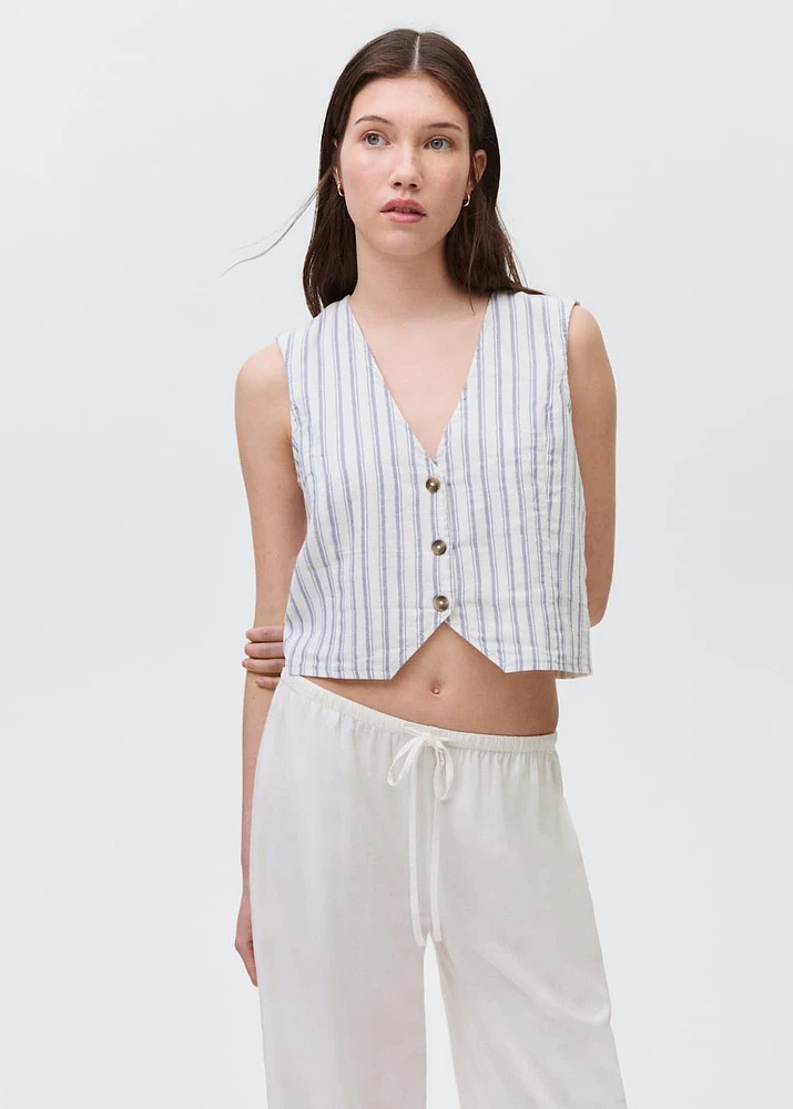 Striped suit vest
