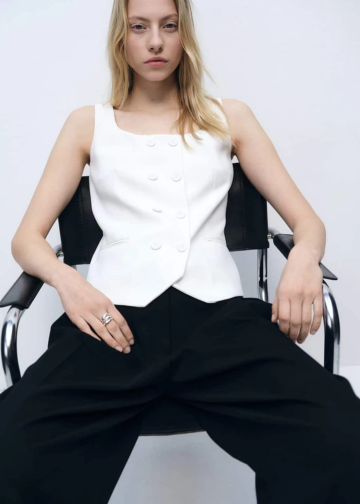 Double-breasted suit vest