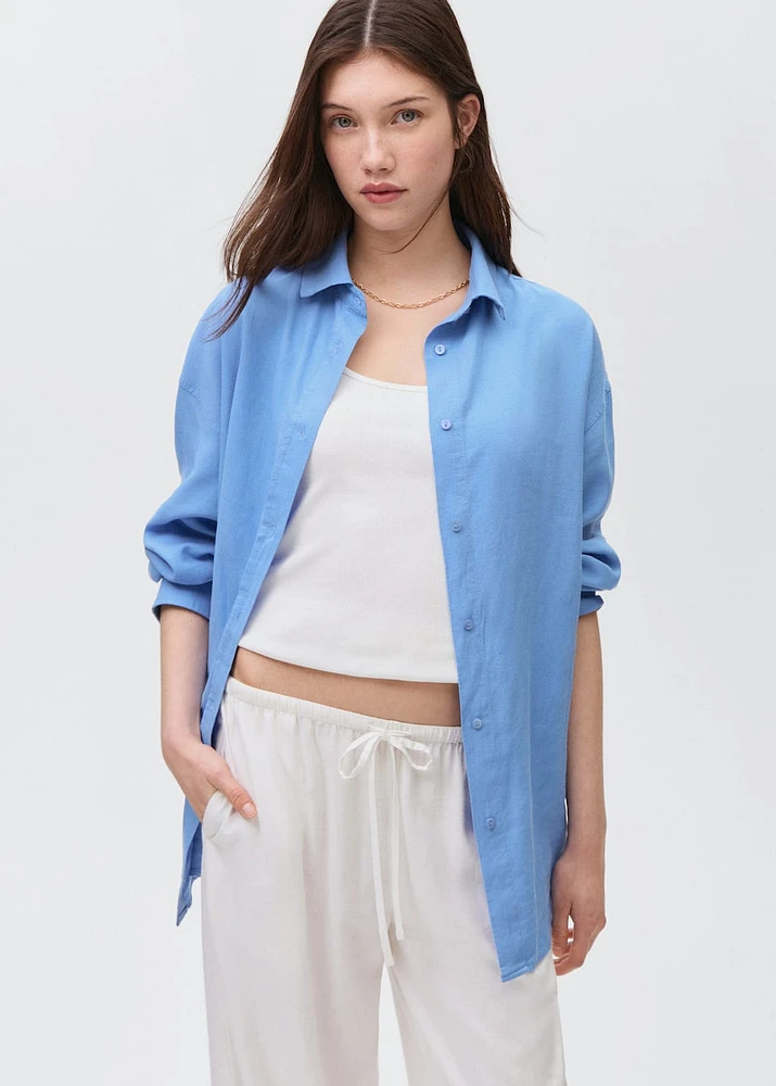 Regular-fit linen shirt