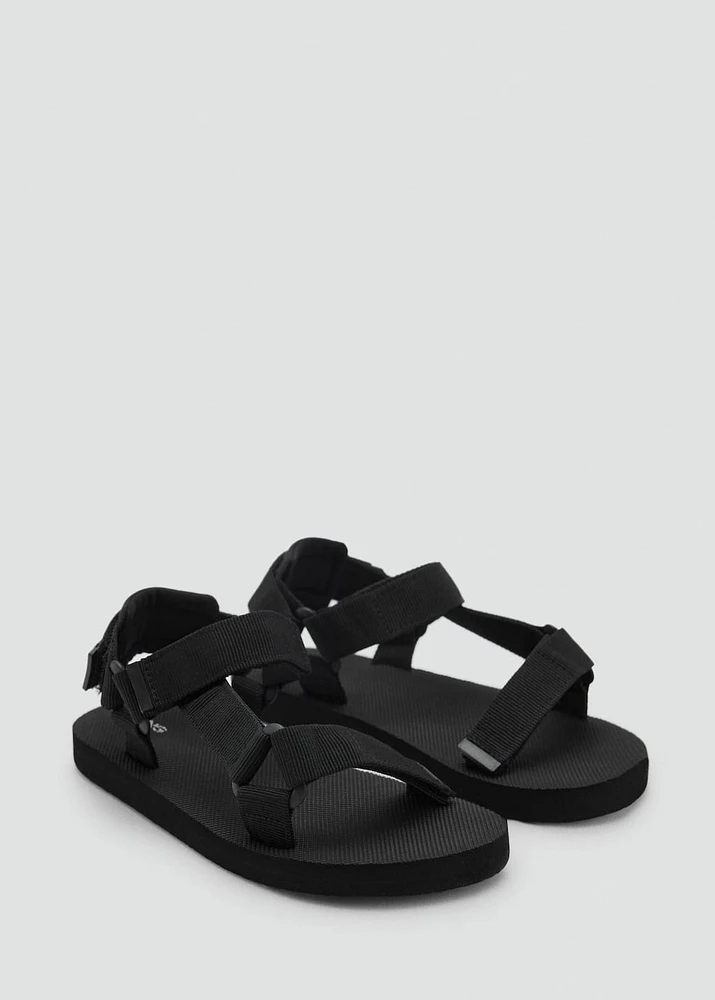 Flip-flops with velcro straps